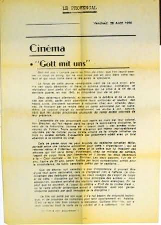 Gott mit uns (extrait journal provencal)