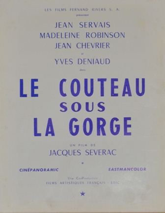 Couteau sous la gorge (le)